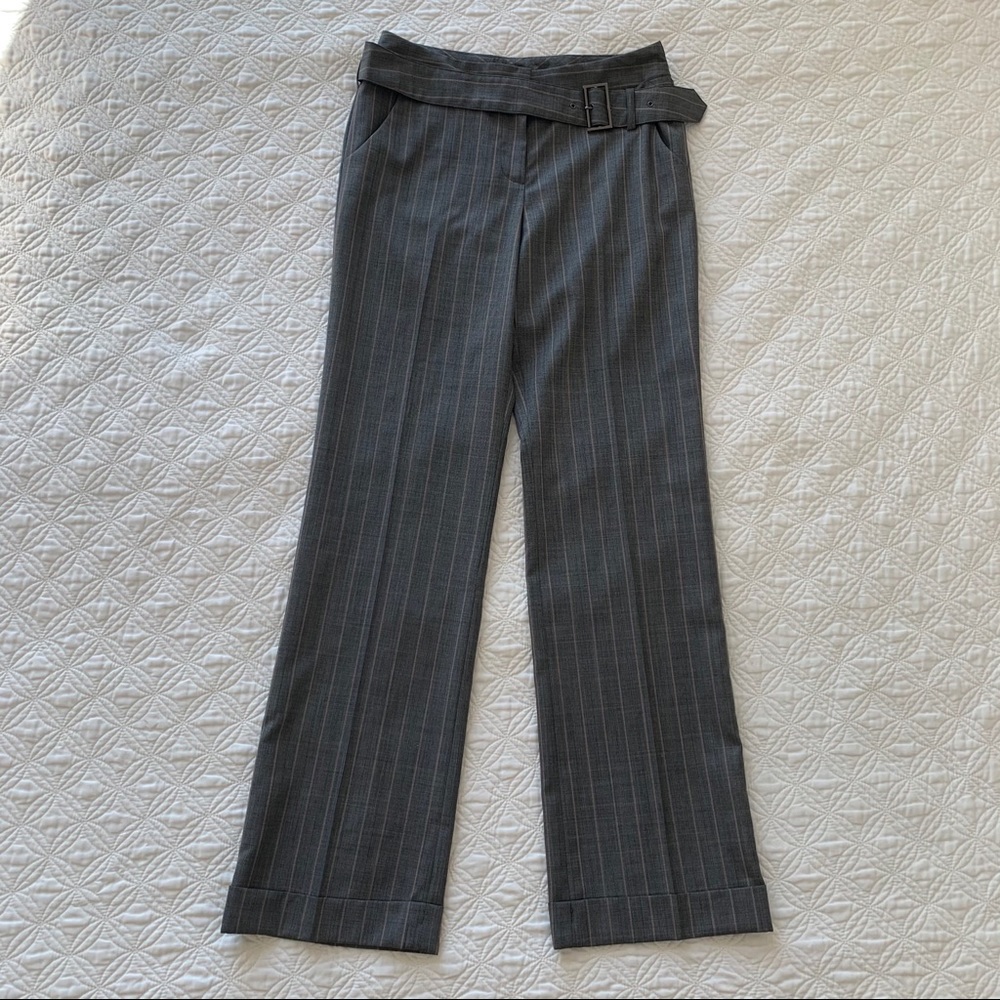 Anne Klein Women's Dress Pants Built-in Belt SZ 2